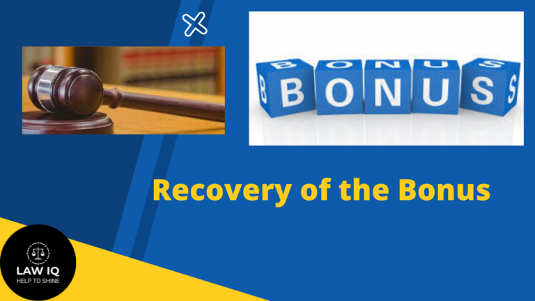 Recovery of the Bonus